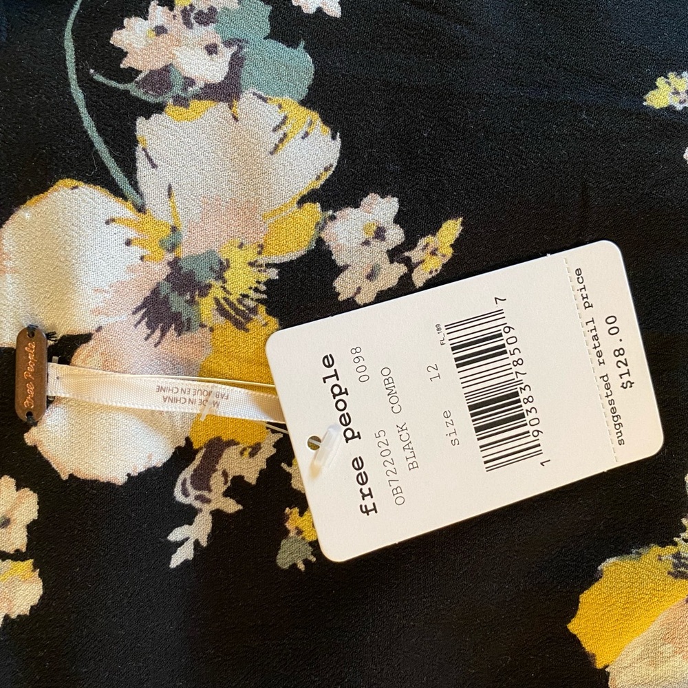 NWT Free People Floral All Yours Mini Dress 12 - Picture 5 of 6